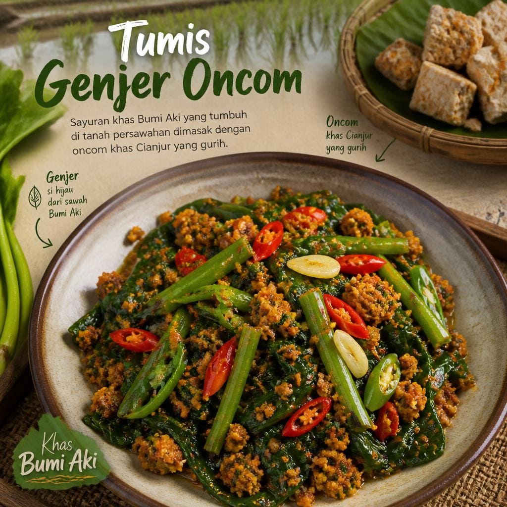 Tumis Genjer Oncom di RM Bumi Aki